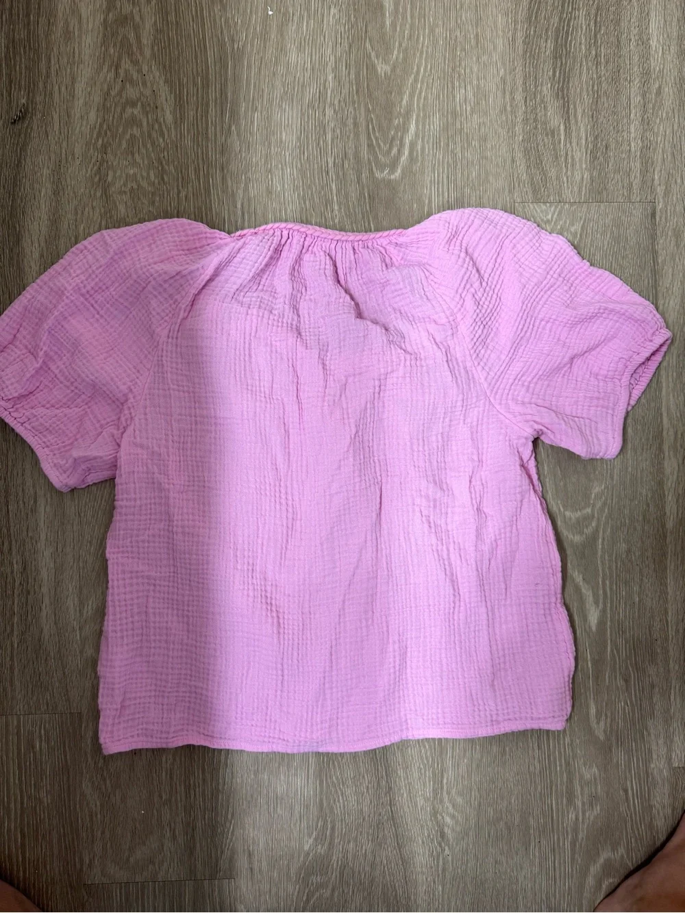 J. Crew Puff Sleeve Braided Neckline Gauze Too